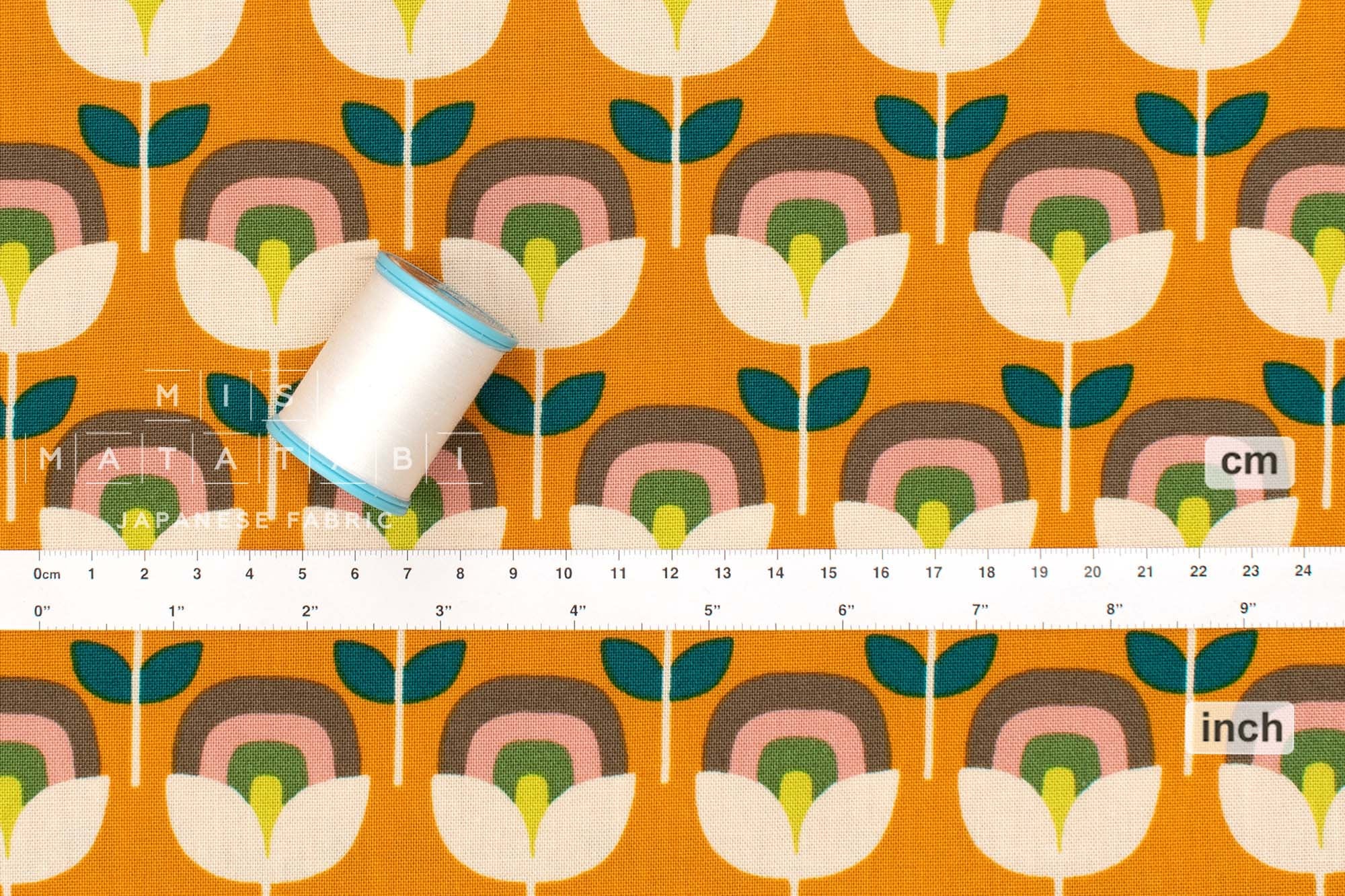 Japanese Fabric Retro Flowers - E - 50cm