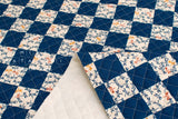 Japanese Quilted Cotton Tombo Dragonfly - indigo blue - 50cm