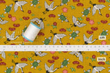 Japanese Fabric Tsuru and Kame - mustard - 50cm