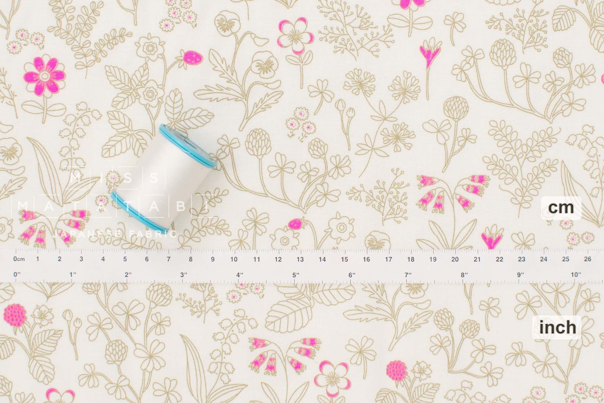 Japanese Fabric Neon Fleur - B1 - 50cm
