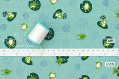 Japanese Fabric Frog on a Lily Pad - B - 50cm