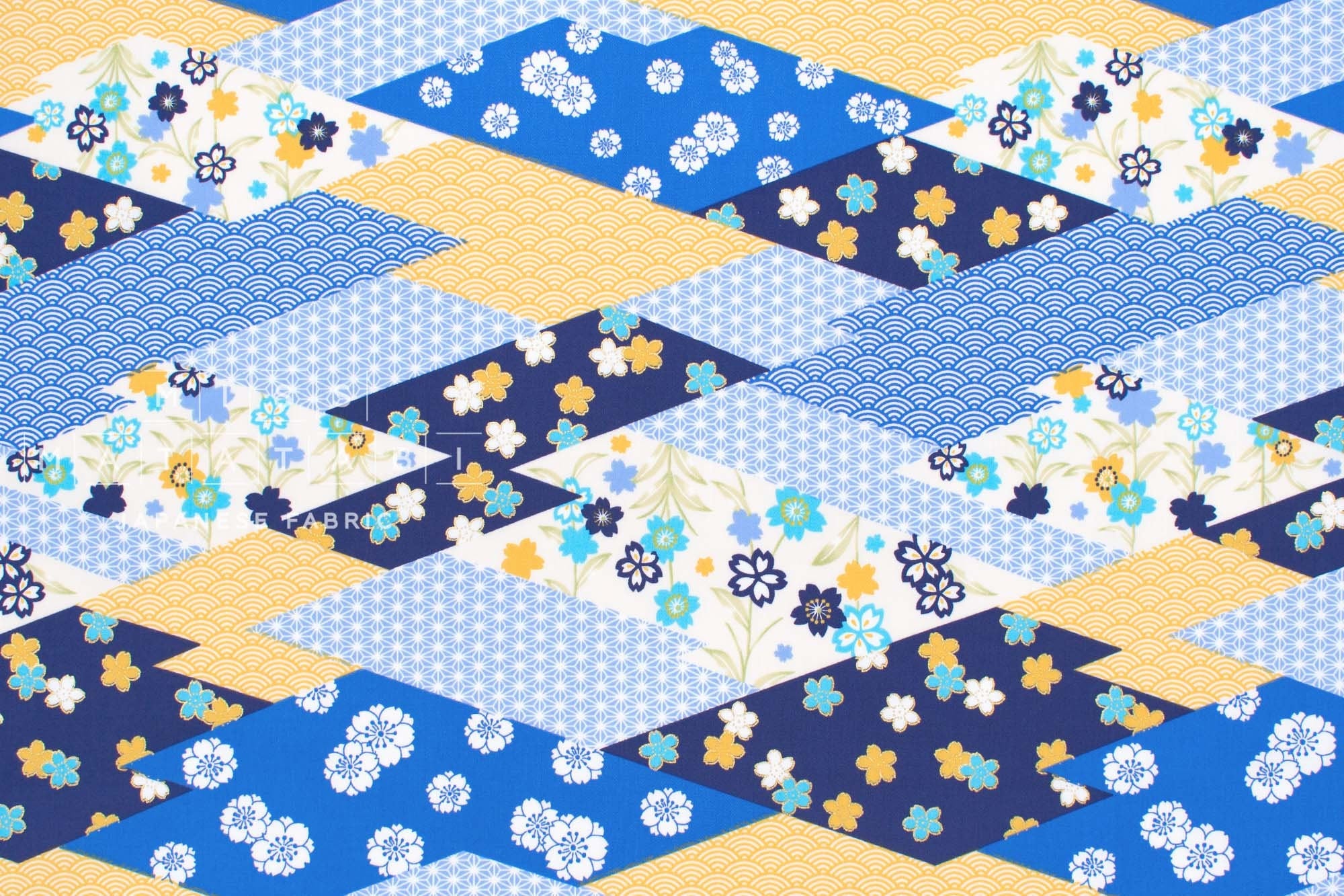 Japanese Fabric Spring Wagara I - D - 50cm