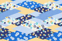 Japanese Fabric Spring Wagara I - D - 50cm