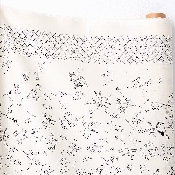 nani IRO Kokka Japanese Fabric Bear fruits Organic Lawn - B - 50cm