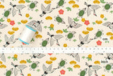 Japanese Fabric Tsuru and Kame - cream - 50cm
