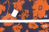 Japanese Fabric 100% linen Negative Flower - D - 50cm