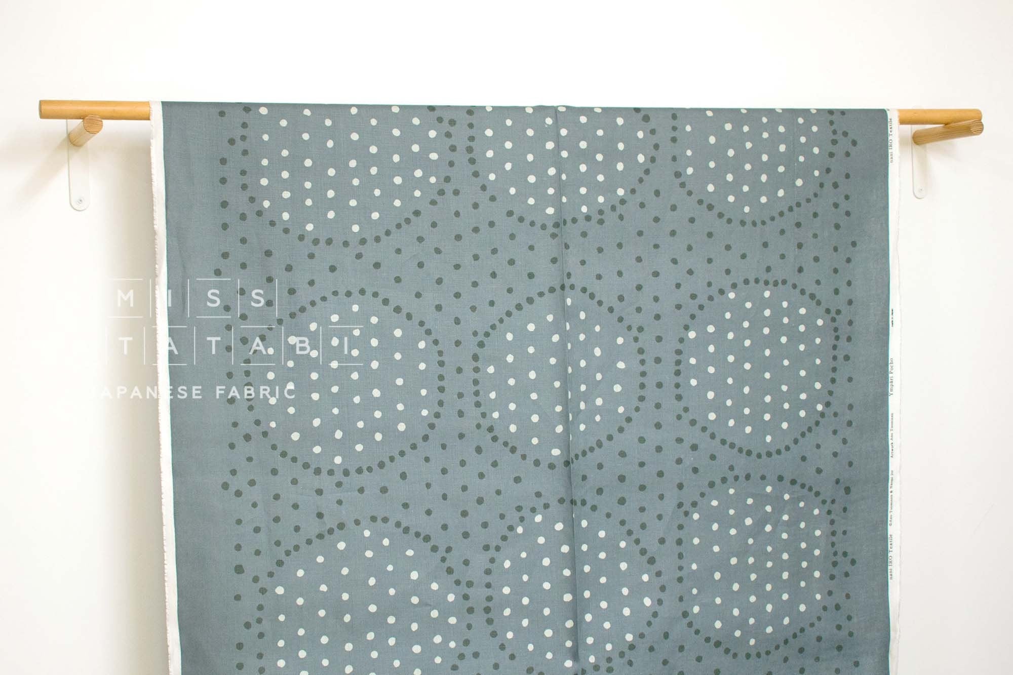nani IRO Kokka Japanese Fabric Naomi Ito x Anu Tuominen Ympäri Pocho Linen - B Pisarat - 50cm
