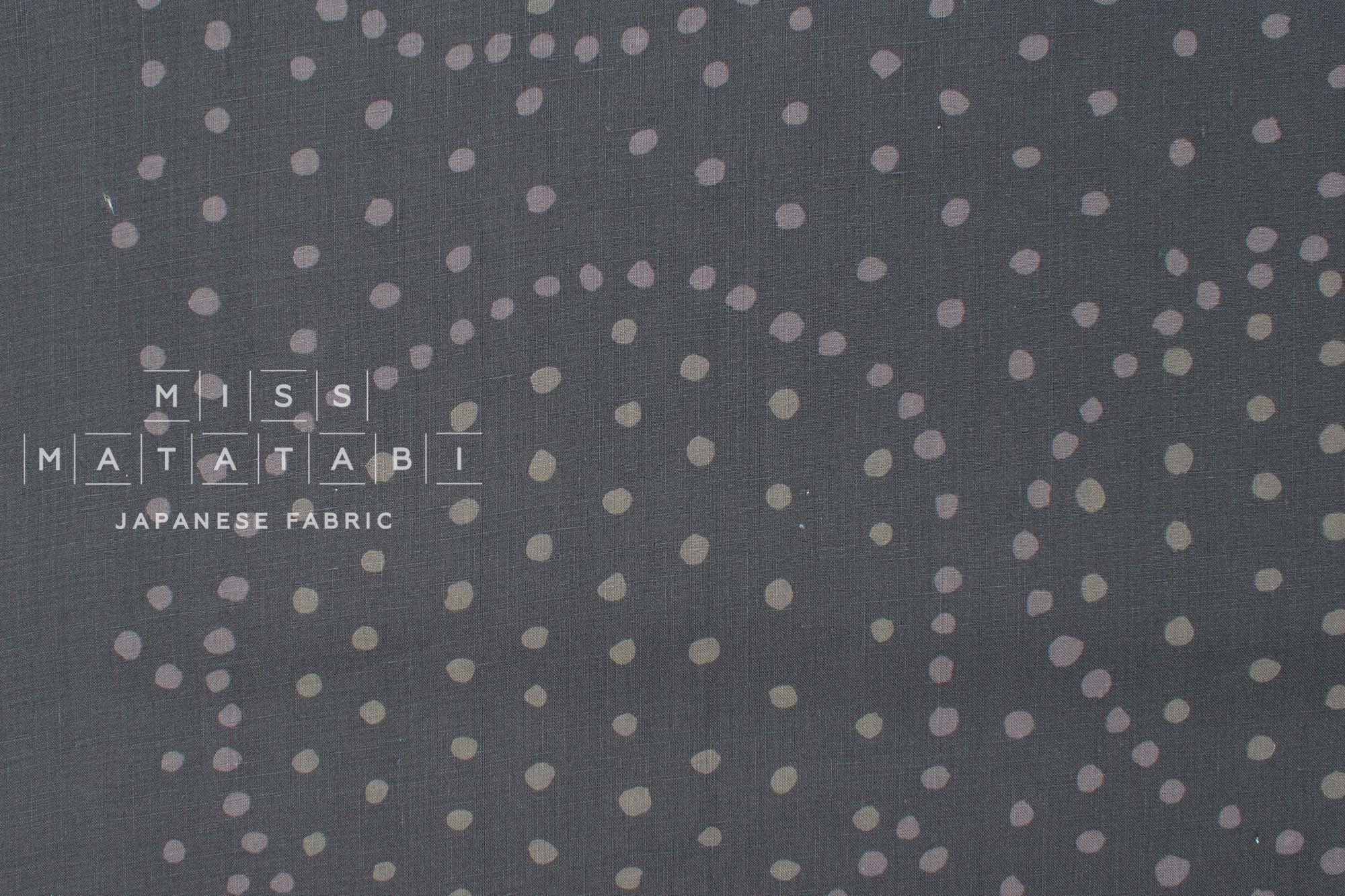 nani IRO Kokka Japanese Fabric Naomi Ito x Anu Tuominen Ympäri Pocho Linen - D Pikkukivet - 50cm