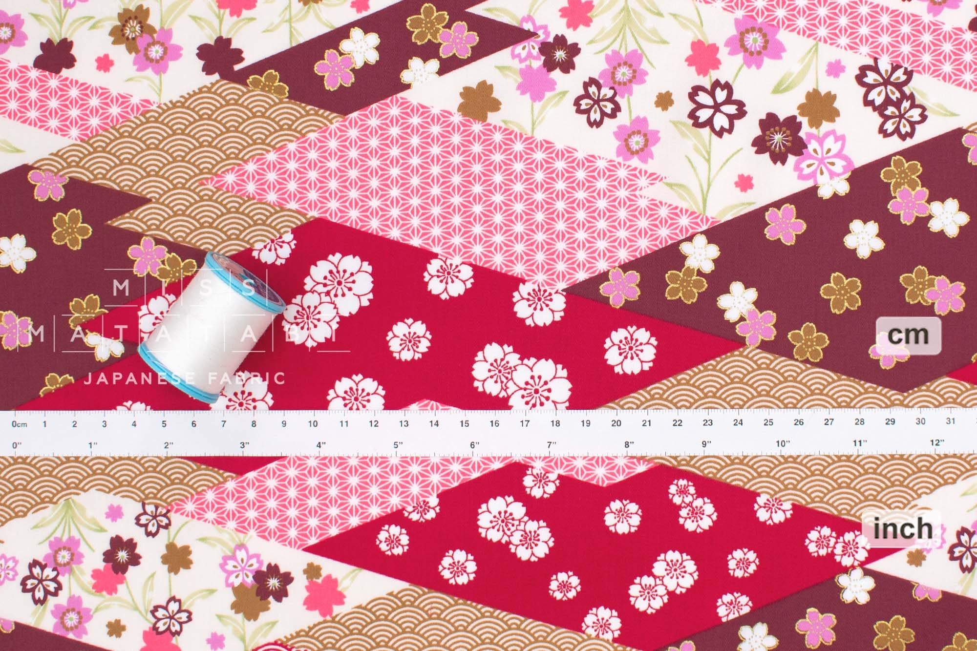 Japanese Fabric Spring Wagara I - A - 50cm