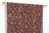 Japanese Fabric 100% linen Negative Flower - D - 50cm