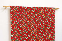 Japanese Fabric Cotton Seersucker Showa Retro Tsubaki - A - 50cm