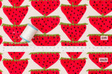 Japanese Fabric Cotton Seersucker Big Strawberries - A - 50cm