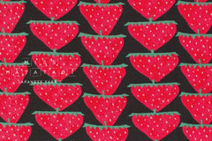 Japanese Fabric Cotton Seersucker Big Strawberries - B - 50cm