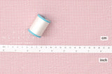 Japanese Fabric Cotton Seersucker Mini Gingham - pink A - 50cm