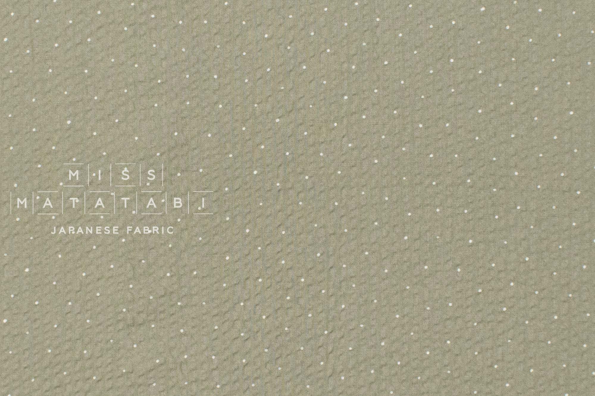 Japanese Fabric Cotton Seersucker Pindots - D - 50cm