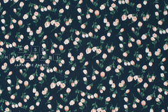 Japanese Fabric Takashima Chijimi Crepe Rose - navy - 50cm