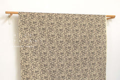 Japanese Fabric Cotton Seersucker Toshiko Floral - black - 50cm