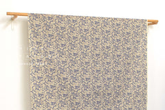 Japanese Fabric Cotton Seersucker Toshiko Floral - blue - 50cm