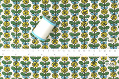 Japanese Fabric Cotton Seersucker Mini Roses - B - 50cm