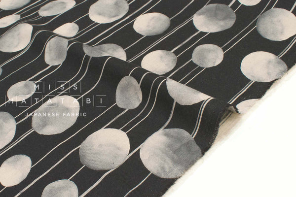 Japanese Fabric Kokka Moonlight - black - 50cm