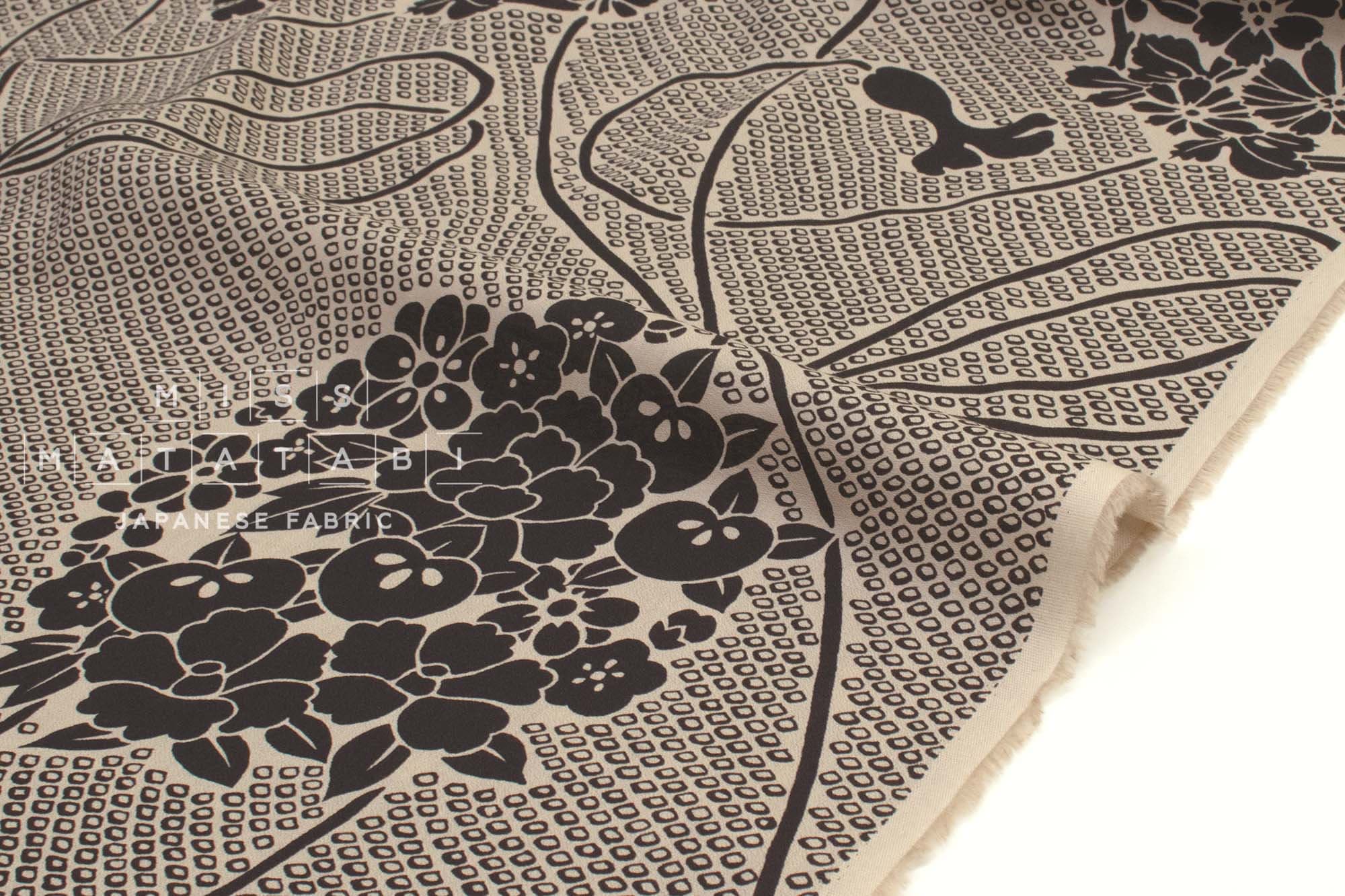 Japanese Fabric Crepe Voile - black - 50cm