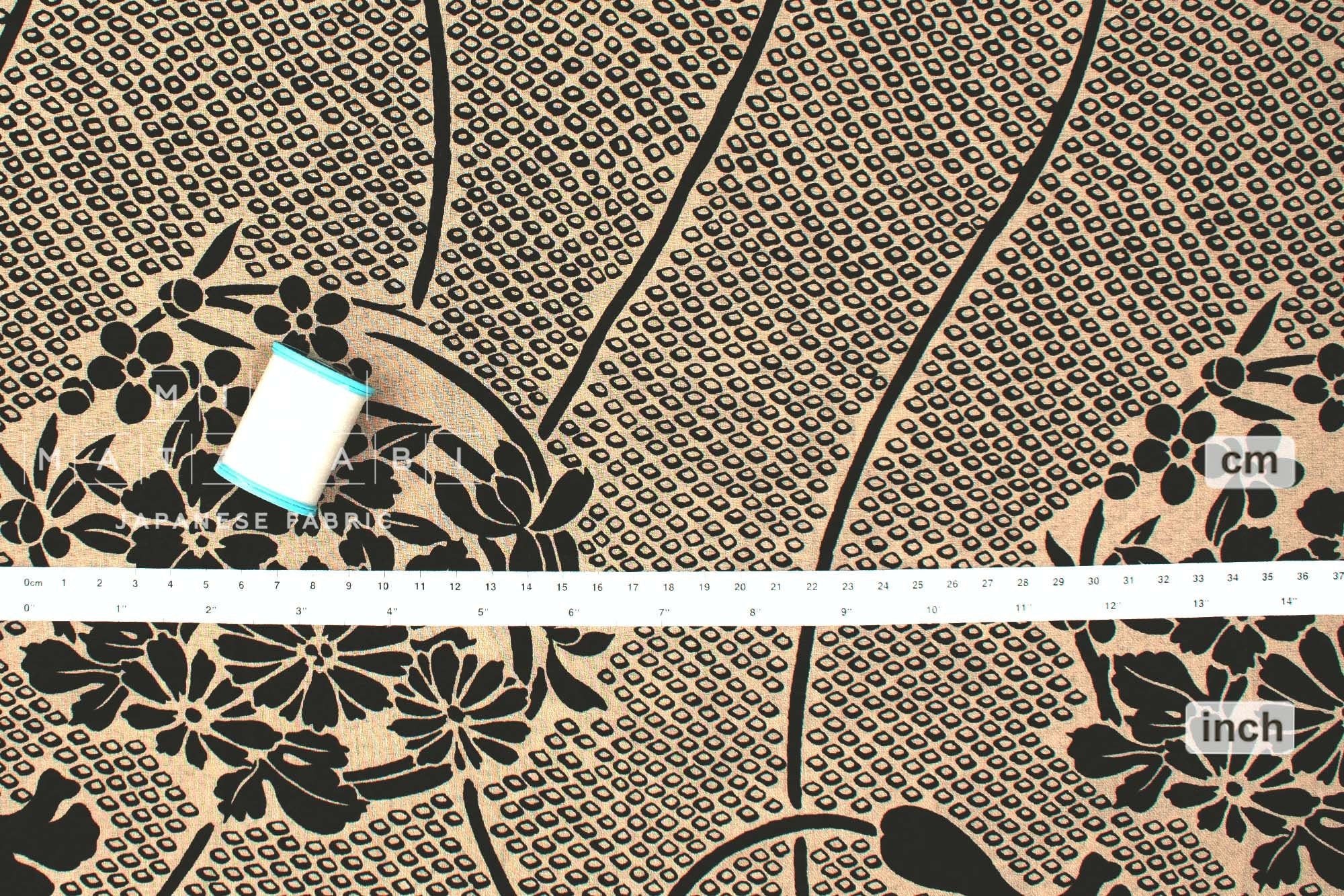Japanese Fabric Crepe Voile - black - 50cm