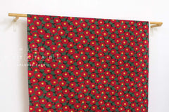 Japanese Fabric Cotton Seersucker Showa Retro Tsubaki - B - 50cm