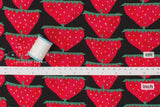 Japanese Fabric Cotton Seersucker Big Strawberries - B - 50cm