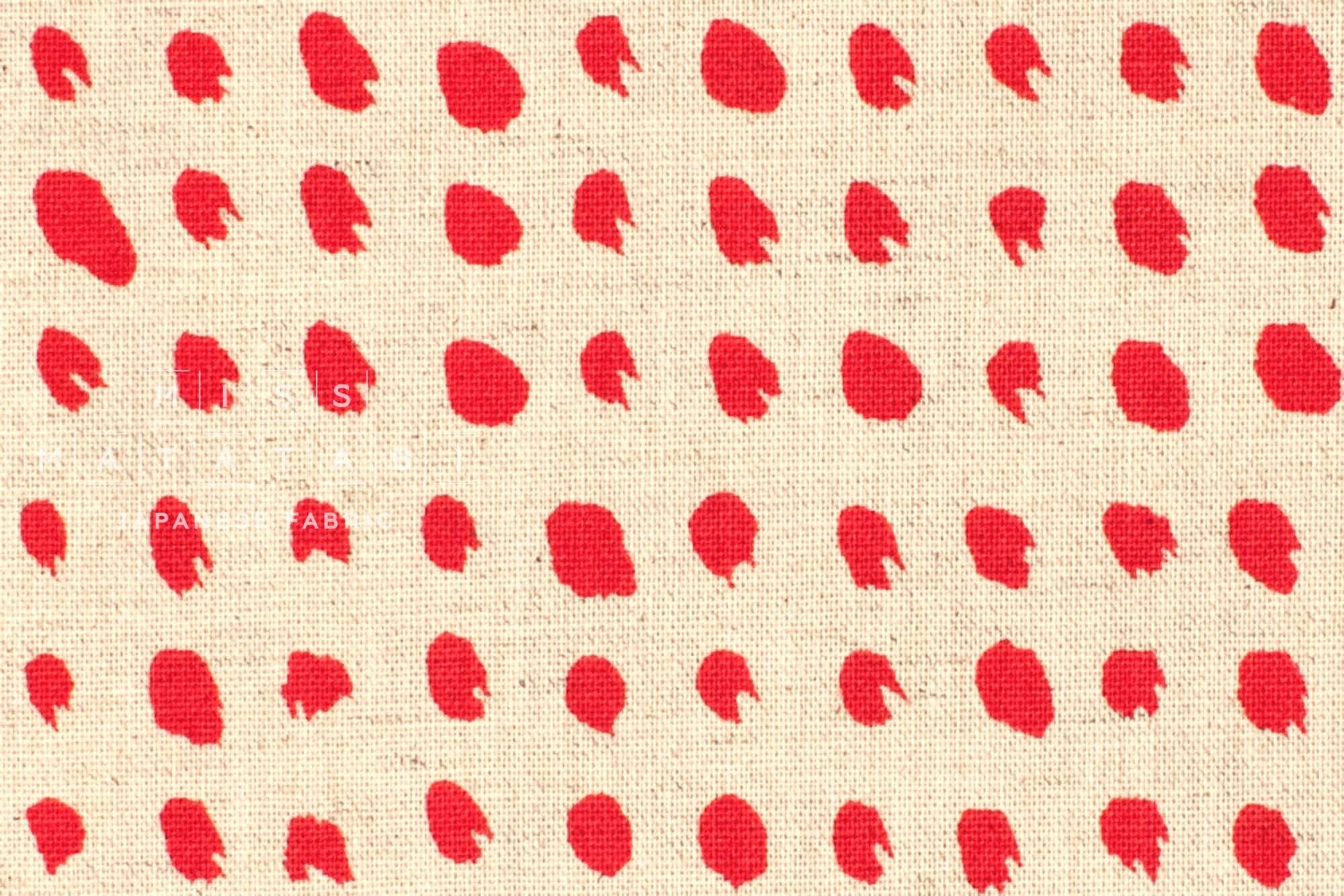 Japanese Fabric Painted - red - 50cm