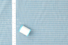 Japanese Fabric Yarn Dyed Cotton Check - blue - 50cm