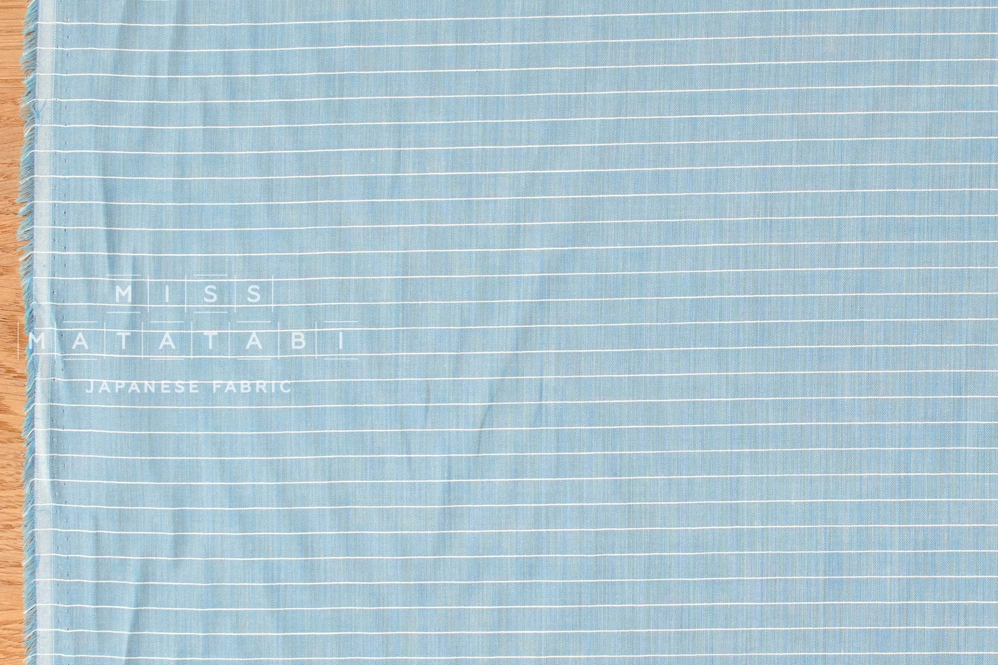 Japanese Fabric Yarn Dyed Cotton Check - blue - 50cm