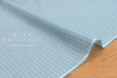 Japanese Fabric Yarn Dyed Cotton Check - blue - 50cm