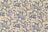 Japanese Fabric Cotton Seersucker Toshiko Floral - blue - 50cm