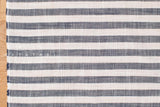 Japanese Fabric Yarn Dyed Cotton Stripe - navy - 50cm