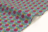 Japanese Fabric Cotton Seersucker Mini Roses - C - 50cm