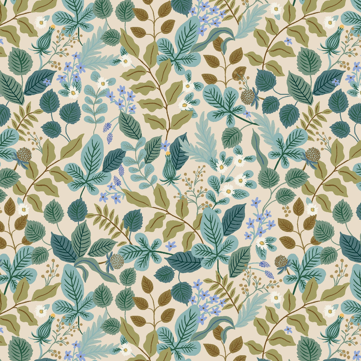 Cotton + Steel Rifle Paper Co. Vintage Garden Verte - cream - 50cm
