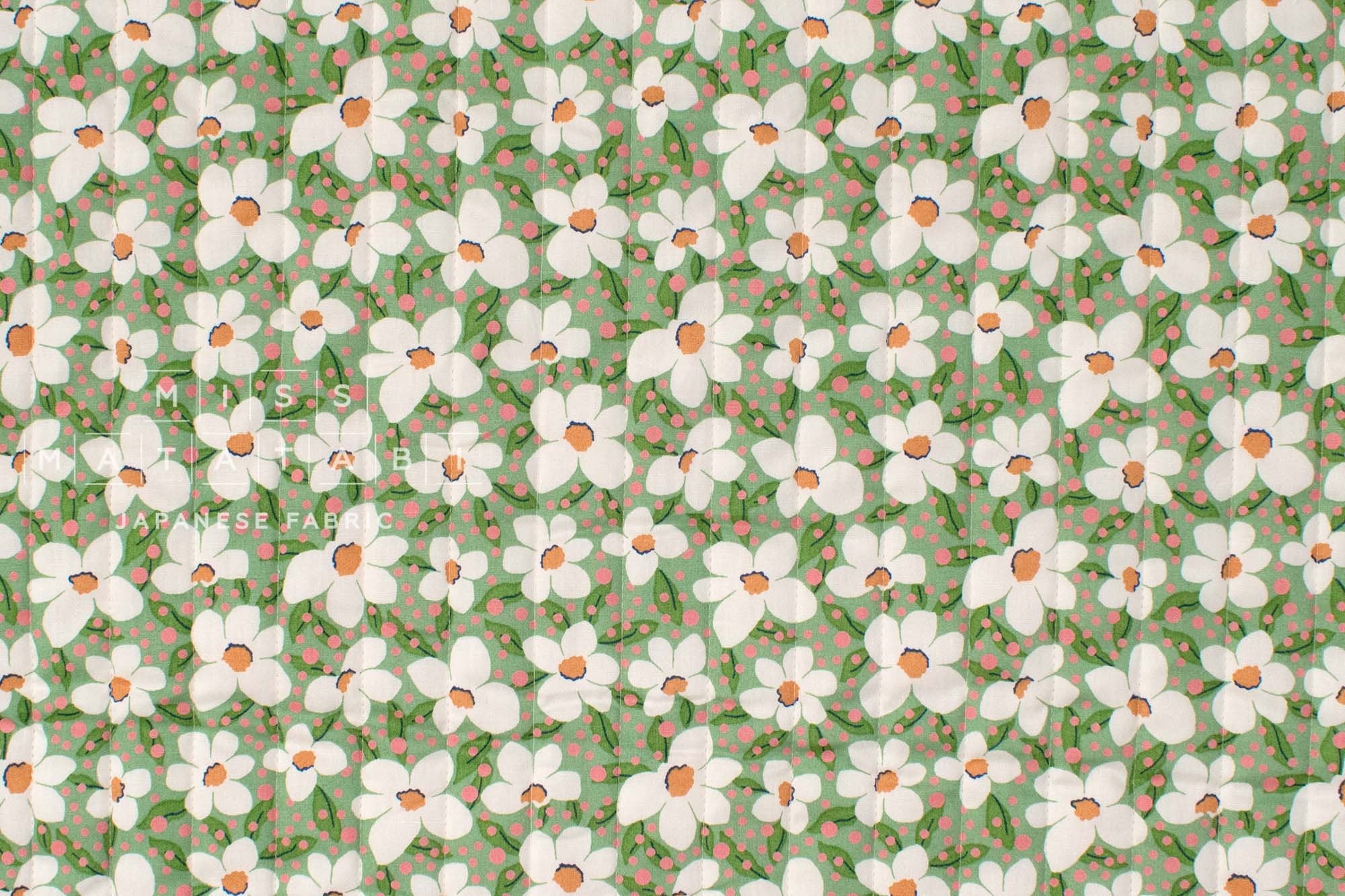 Japanese Quilted Cotton Daisy Girl - C - 50cm