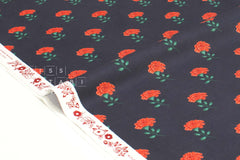 Cotton + Steel Rifle Paper Co. Vintage Garden Marisol - navy - 50cm