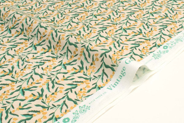 Cotton + Steel Rifle Paper Co. Vintage Garden Lily - cream metallic - 50cm