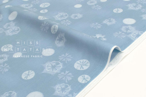 Japanese Fabric Indigo Style Shibori Print - C - 50cm
