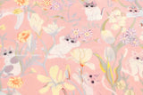 Japanese Fabric Ava the Garden Cat - pink - 50cm