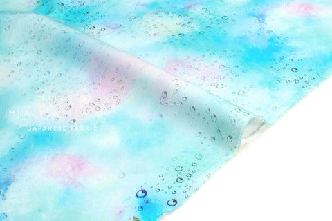 Japanese Fabric Rain Outside - pastels - 50cm