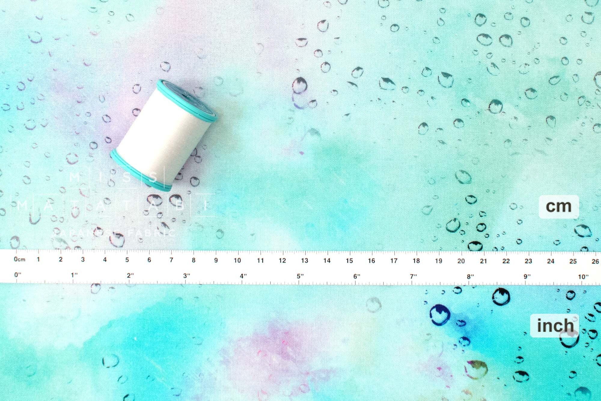 Japanese Fabric Rain Outside - pastels - 50cm