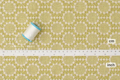 Japanese Fabric Shokunin Collection Sun-Dried Embroidered Linen Blend - pistachio green -  50cm