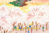 Japanese Fabric Edo Sakura Hanami - 50cm