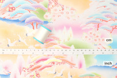 Japanese Fabric Tsuru no Tabi - pastel - 50cm