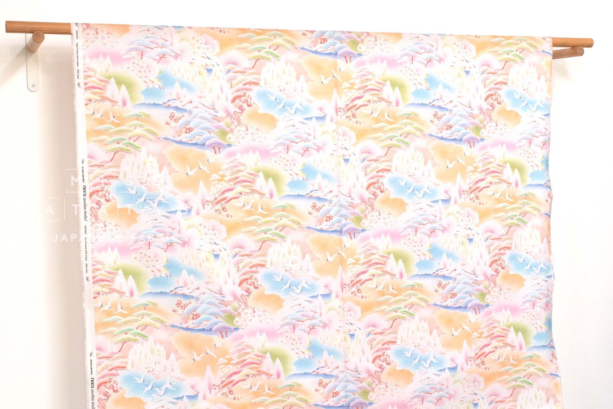 Japanese Fabric Tsuru no Tabi - pastel - 50cm