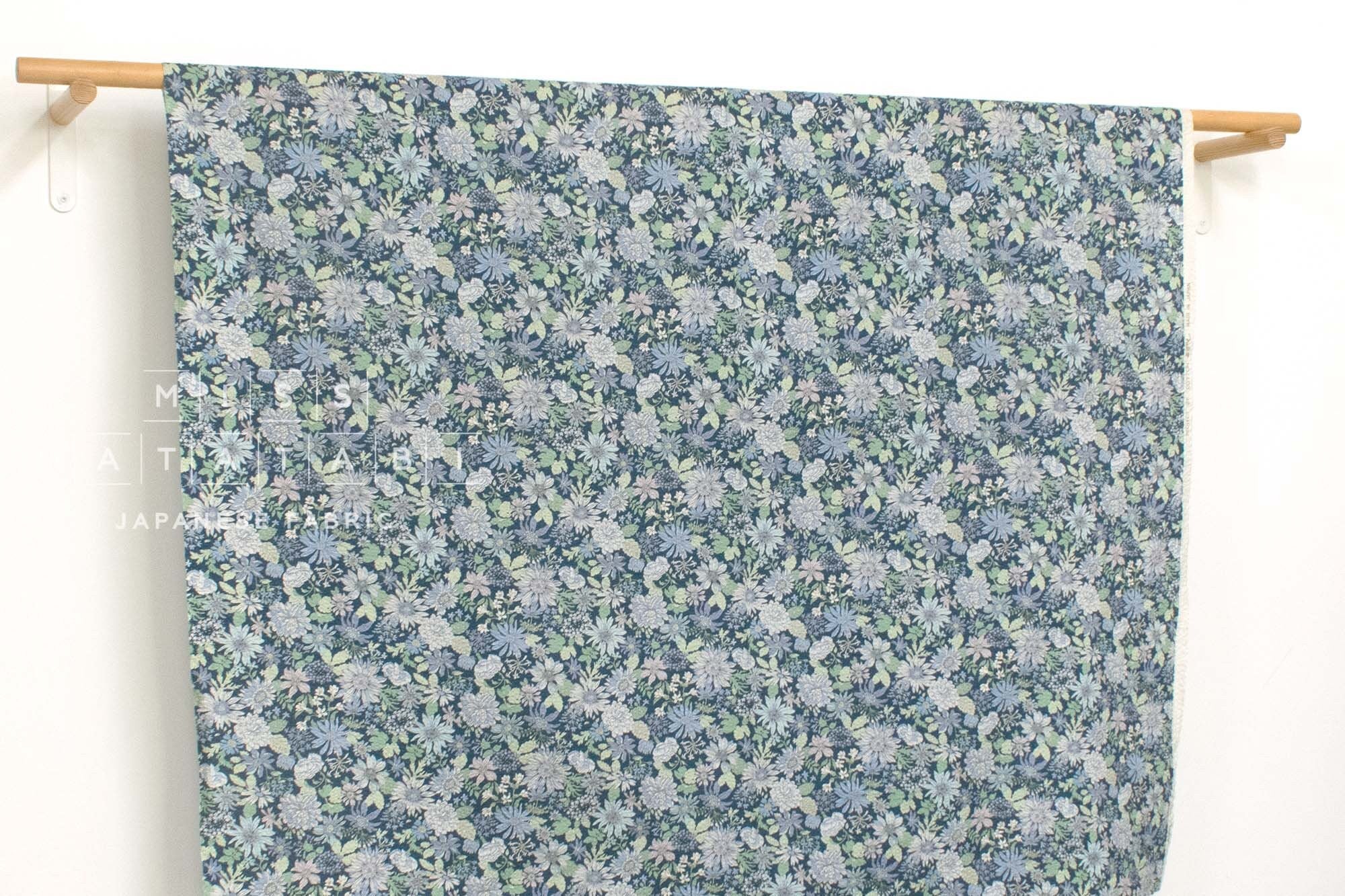 Japanese Fabric Cotton Seersucker Sunny's Floral - E - 50cm