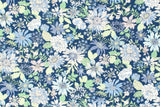 Japanese Fabric Cotton Seersucker Sunny's Floral - E - 50cm