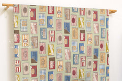 Japanese Fabric Kokka Chocolate Bars - green - 50cm